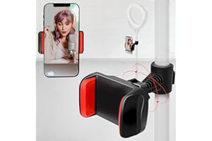 JS JULIUS STUDIO Julius Studio 360° Rotatable Phone Mount, Phone Holder with Clamp, Ring Light Accessory, Compatible with Most Smartphones, for Tripods, Stands, Video Conferencing, Live Stream, Photography, JSAG755