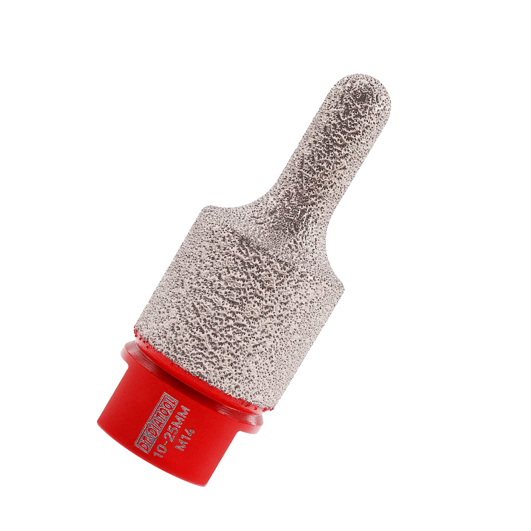 DT-DIATOOL Diamond Finger Milling Bits Diameter 10mm to 25mm for Enlarging Beveling Shaping Existing Holes of Porcelain Tile Hard Ceramic Granite Marble, with M14 Thread
