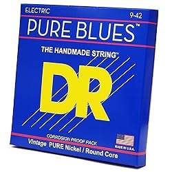 DR Strings Pure Blues Pure Nickel Wrap Round Core