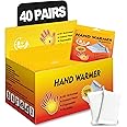 Zagtag Hand Warmers Disposable- 40 Pairs(80pcs), Odorless & Air Activated, Up to 8 Hours of Heat, Perfect Heat Packs for Women & Men, Pocket Warmers for Winter, Bulk Hand Warmers for Cold Weather