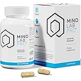 Mind Lab Pro® MLP® v4 Universal Nootropic™ Brain Booster Supplement for Focus, Memory, Clarity, Energy - 60-Count - Plant-Based, Naturally Sourced Memory Vitamins for Better Brain Health, Made in USA