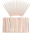 Whaline 400 Pieces Small Wax Sticks Wood Spatulas Applicator Craft Sticks for Hair Eyebrow Removal