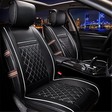 Easy To Clean Pu Leather Car Seat Cushions 5 Seats Full Set Anti