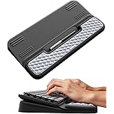 Vaydeer Wrist Rest with Keyboard Stand, Computer Wrist Support Pad, Ergonomic Keyboard Riser Holder Lift Tray with Wrist Pad, Soft Memory Foam Desk Cushion, Palm Arm Hand Typing for Office Home Gift