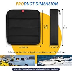 funomo Magnetic RV Window Shade, 16 ¼" (L) x 16
