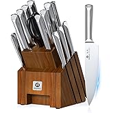 imarku Knife Set, 16PCS High Carbon Stainless Steel Kitchen Knife Set with Block Ultra Sharp Knife Block Set, Japanese Knife Set with Dotted Non-slip Ergonomic Handle, Best Gifts