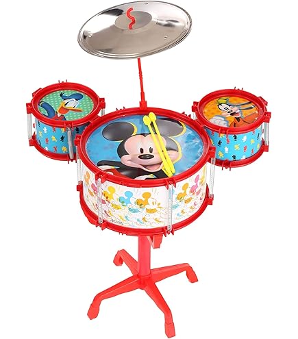 Amazon.com: Mickey Mouse Toy Drum Set for Kids - Bundle With Music