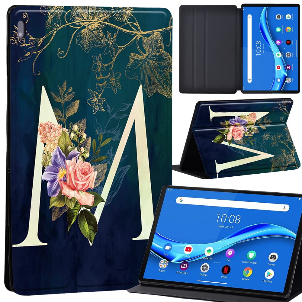 Case For Lenovo Tab M10 FHD Plus 10.3 inch (TB-X606X TB-X606F) Leather Case with Auto Wake-up, Flip Case for Lenovo Tab M10 FHD Plus Cover (initial letter M)