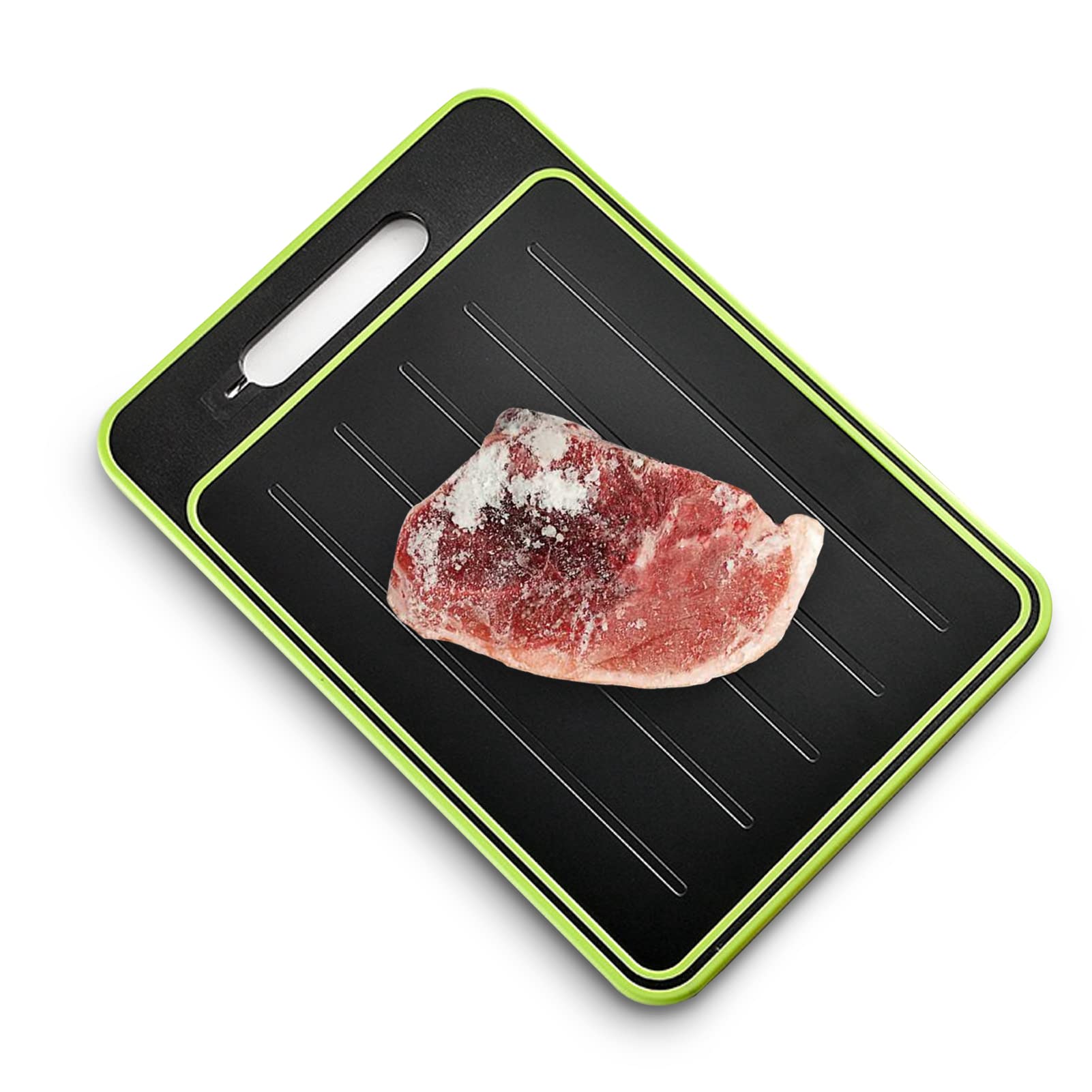 Photo 1 of 2 in 1 Defrosting Tray, Defrost Cutting Board with Knife Sharpener, Thawing Tray for Frozen Meat, Double Sided Cutting Board with Knife Sharpener