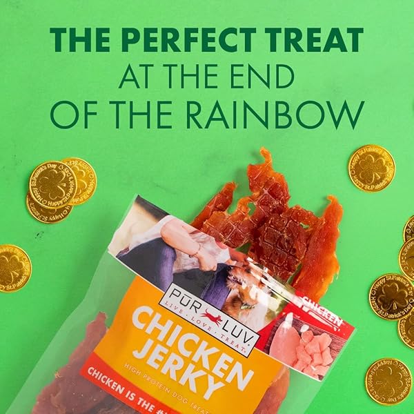 PUR LUV DOG TREATS, CHICKEN JERKY FOR DOGS, MADE WITH 100% REAL CHICKEN BREAST, 16 OUNCES, HEALTHY, EASILY DIGESTIBLE, LONG-LASTING, HIGH PROTEIN DOG TREAT, SATISFIES DOG’S URGE TO CHEW (PACK OF 1)