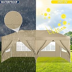 COBIZI Canopy 10x20 Pop Up Canopy Tent with 4