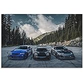 “JDM Japanese Sport Car Poster - Premium Canvas Wall Art for Living Room & Garage Decor - Perfect Car Enthusiast Gift (24x36inch, Framed/Unframed)