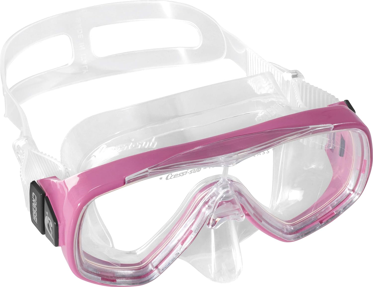 CRESSI Ondina Jr + Top Combo - Combo Set Diving Mask Ondina and Snorkel Top, Clear/Pink, 7/13 years, Kid Unisex - Image 3