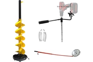 Nordic Legend I-Drill Auger KIT 6" Dia. W/ICE Scoop Chipper and 1 Set REPLACMENT Blades
