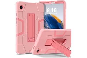 OPLiRRK for Samsung Galaxy Tab A9/A11 8.7 Inch 2023/2025 Case Stand Heavy Duty Shockproof Protective Silicone Case (Rose Gold