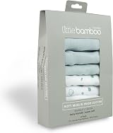 Little Bamboo Muslin Wash Cloths 6 Pack 30x30 cm Whisper Grey