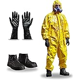 Zimchado Professional Hazmat Suit Kit - Full Body hazmat suits disposable Coveralls with Hood & Reinforced Zipper Heavy Duty