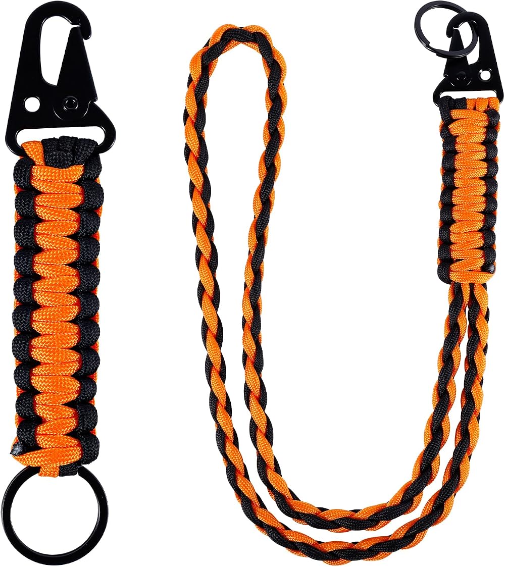 Gosknor Braided Paracord Lanyard Heavy Duty Carabiner for Camera Keys Whistle