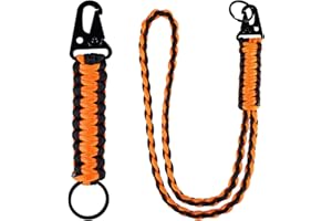 Braided Strong Lanyard with Carabiner, Braided Keychain Lanyard Strap Paracord Necklace Braided Strong Lanyard Heavy Duty Lan