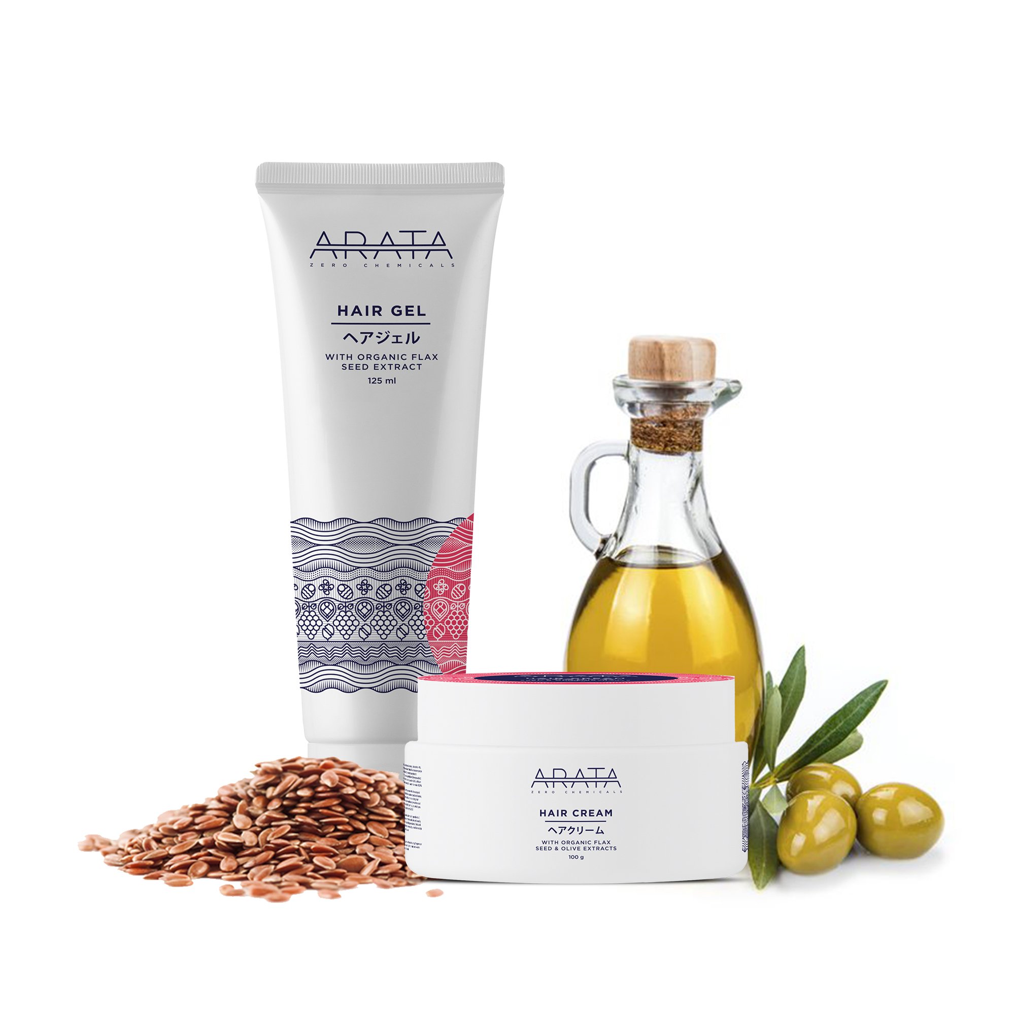 Arata Natural Hair Styling Combo With Hair Gel Hair Cream For Men Women All Natural Vegan Cruelty Free For Nourishing Styling Strong Hold 225 Ml Buy Online In