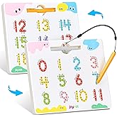 JoyCat Double-Sided Magnetic Number Tracing Board - 2-in-1 Numbers 1-20 Writing Toys for Toddlers & Kids, Preschool Math Manipulatives, Kindergarten Educational Learning Gifts for 3-5 Year Olds