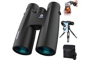 Deesoo 12x50 Binoculars for Adults - High Powered HD Binoculars with Phone Adapter and Tripod - Large View Binoculars for Bird Watching Hunting Stargazing Travel Cruise Ship Sports