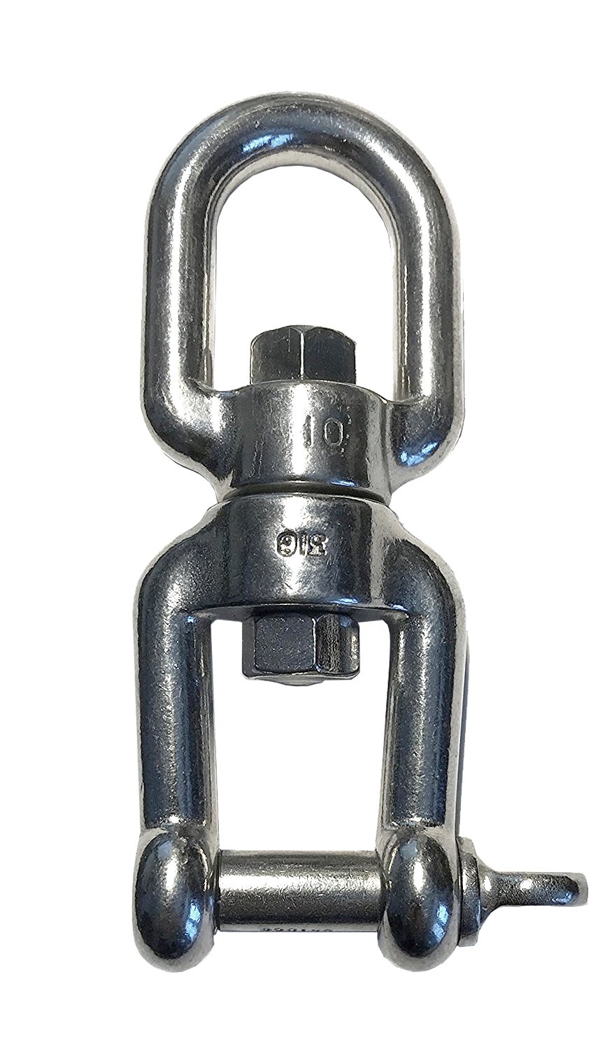 Stainless Steel 316 Anchor Swivel Eye and Jaw 10mm or 3/8" Marine Grade