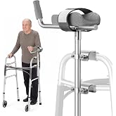 HIUMTREE Adjustable Walker Platform Attachment with Padded Armrests | Compatible with Most 2-Button Walker Frames, Improves Upper-Body Support &amp; Comfort, Lightweight Accessory