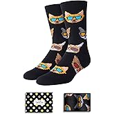 Cat Gifts for Men - Novelty Crazy Funny Cat Socks for Daddy Husband Him Dad Pet Animal Lovers