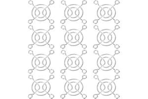 PATIKIL 40mm Fan Finger Grill, 12 Pack Metal Grill Protector Guard Fan Protective Cover for 40mm Exhaust Fans Equipment Compu