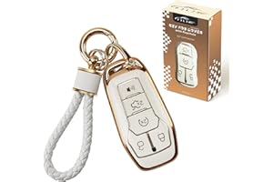 PJLJY Key Fob Cover, Compatible with Ford Fusion Mustang F150 Edge Explorer Lincoln MKZ MKC MKX,Full Protection Key Fob Case with Keychain