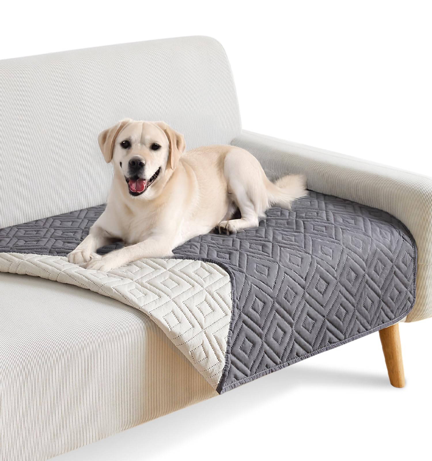 The Fellie Waterproof Dog Blanket, Soft Dog Bed/Sofa Cover Pet Blankets, Anti-Slip Dog Blankets Washable for Dogs Cats, Scratch Resistant Dog Blanket for Sofa Furniture(Grey,100x127cm)