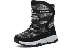 Mishansha Kids Snow Boots for Boys Girls Winter Boot Waterproof Warm Anti-Slip Cold Weather Shoes (Toddler/Little Kid/Big Kid)