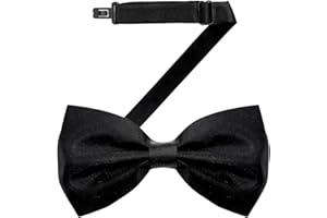 MDSTYLE Bow Ties for Men Pre-Tied Adjustable - Classic Men's Bow Tie - Tuxedo Wedding Formal Bowtie Solid Color Bowties