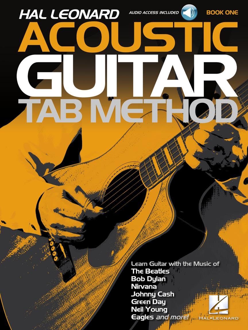 Acoustic Guitar Tab Method - Book One | Beginner Acoustic Guitar Sheet Music with Online Audio | Learn Chords Riffs Arpeggios and Reading Skills | Structured Method for Students and Home Practice