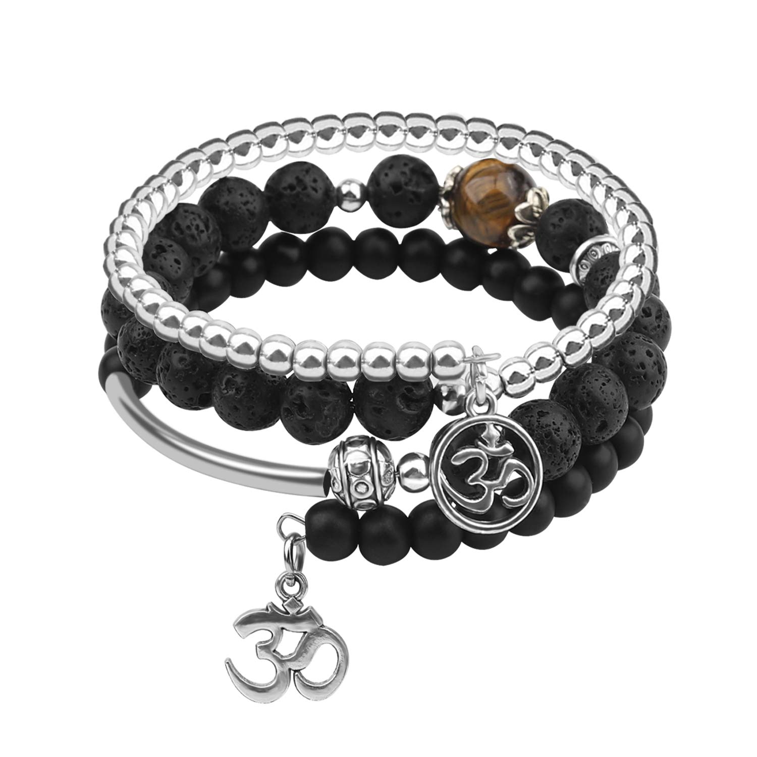 Essential Oil Diffuser Bracelet, Gifts for Valentine\'s Day! Chakra Bead Tiger Eye Bead Bracelet Winding Bracelet to Relieve Anxiety, Gift for Women