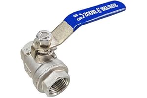 ZOUNI 1/2 Inch Ball Valve, Premium 304 Stainless Steel Full Port Forged NPT Ball Valve for Water Oil and Gas with Long Handle Shut Off Switch, 1000 WOG (1, FNPT x FNPT 1/2")