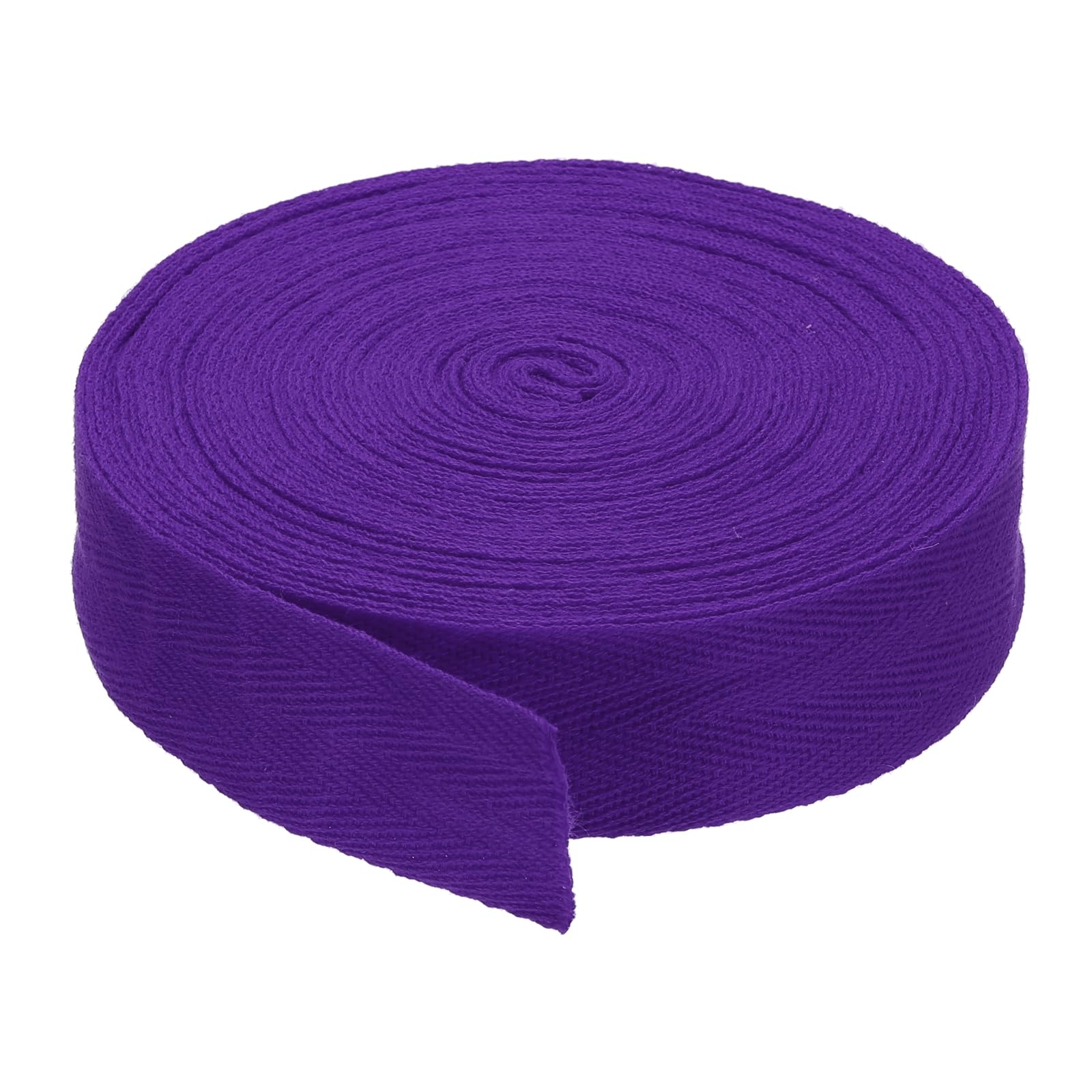 PATIKIL 1.2"/3cm Cotton Twill Tape 10 Yards Cotton Ribbon Bias Binding Tape Herringbone Webbing Trim for Sewing Gift Wrapping Craft DIY Purple