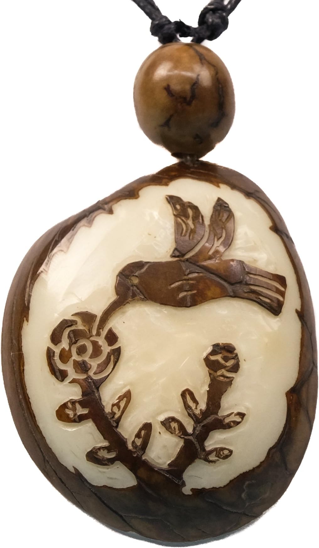 Chichester Inc Tagua Nut Necklace: Hummingbird