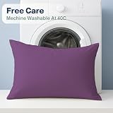 DN Pillow Cases 2 Pack Purple 50x75cm Microfibre Envelope Closure view 7