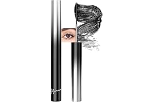 Jutqut Washable 3D Metal Rod Mascara, Extra Slim Tubing Iron Wand Mascara, Long Lasting Waterproof Black Madcara, Smudge-proo