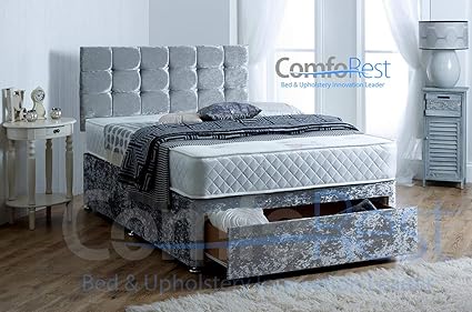 Comforest 3ft Single 2 Drawers Sameside Silver Alton Crushed