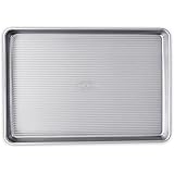 USA Pan Bakeware Half Sheet Pan, Warp Resistant Nonstick Baking Pan, Made in the USA from Aluminized Steel 17 1/4 x12 1/4 x1