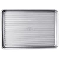 USA Pan Bakeware Half Sheet Pan, Warp Resistant Nonstick Baking Pan, Made in the USA from Aluminized Steel 17 1/4 x12 1/4 x1
