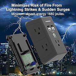 Multi Outlet Extender Surge Protector - POWERIVER