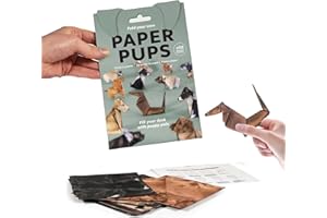 AHHALFFY 50 Piece Origami Paper Dogs Craft Kit – Fold Cute Pups with DIY Paper for Beginners & Adults, Fun Desk Decoration & Gift for Dog Lovers(Dog)