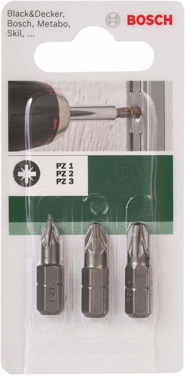 Bosch 2609255967 25mm Screwdriver Bit Set in Standard Quality (3 Pieces), Variety Pack - Image 3