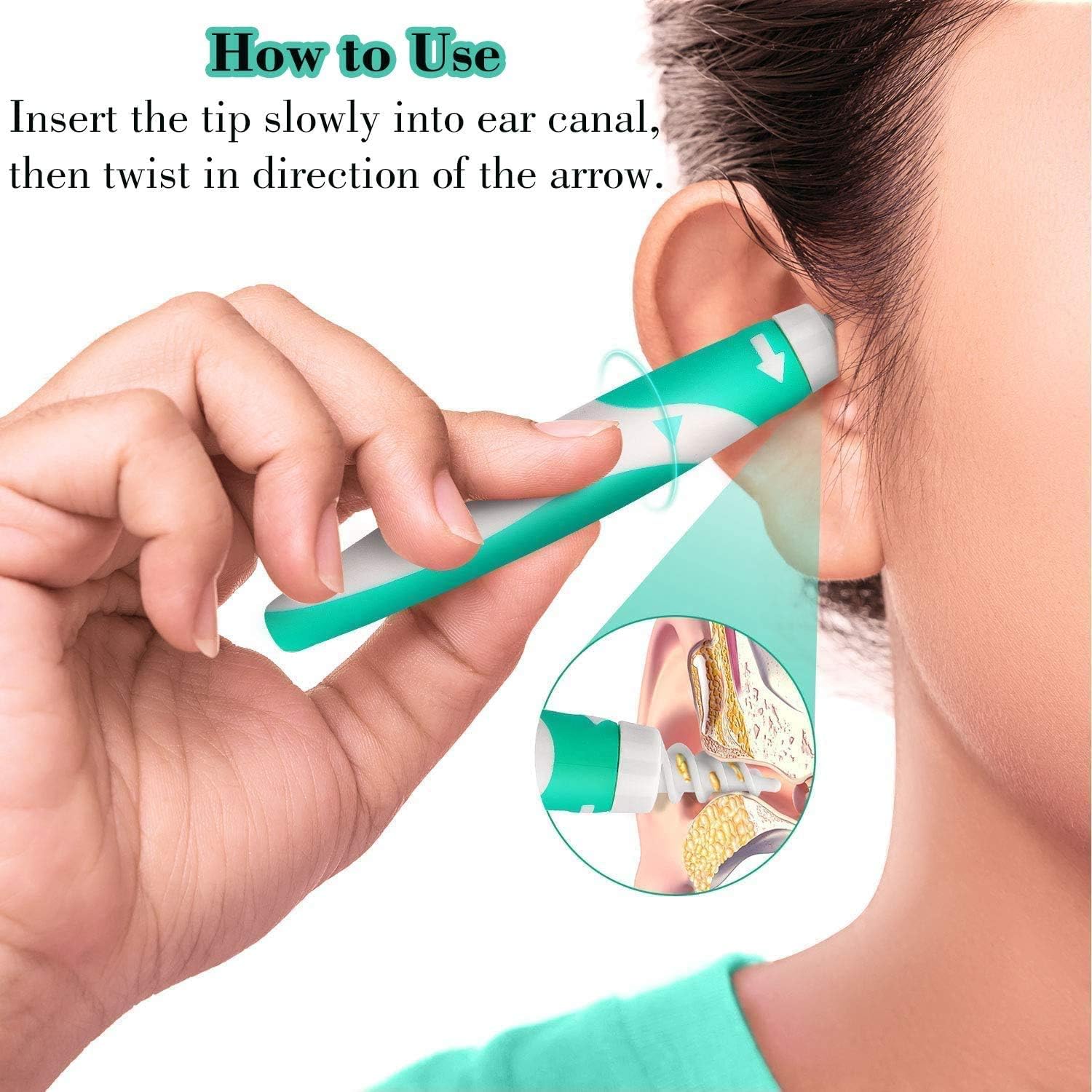 Q Grips Ear Wax Cleaners Q Grips Ear Wax Remover, Smart Spiral Earwax