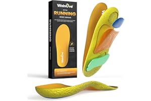 Welnove Performance Running Sport Insoles – Shock Absorption Athletic Inserts Lightweight & Thin Design with Energy Return Te