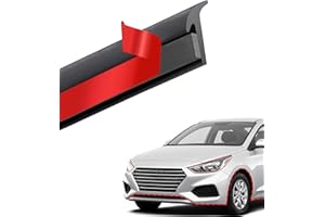SUJADE YAKEFLY 16.5Ft Automotive Sealing Strip,Self Adhesive Auto Rubber Weather Draft Seal Strip Car Windshield Edge Moulding Sealing Strip Protector Trim,T Type Car Weather Stripping Weatherstrip (6x10mm)